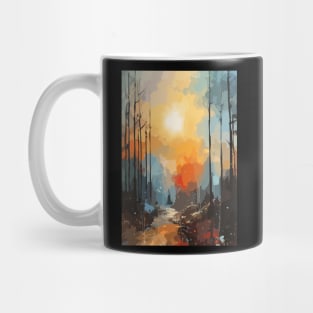 Abstract Sunset Watercolor Sunset Mug